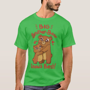 Big Brother-Bear Knows Best Cute Love Family T-Shirt