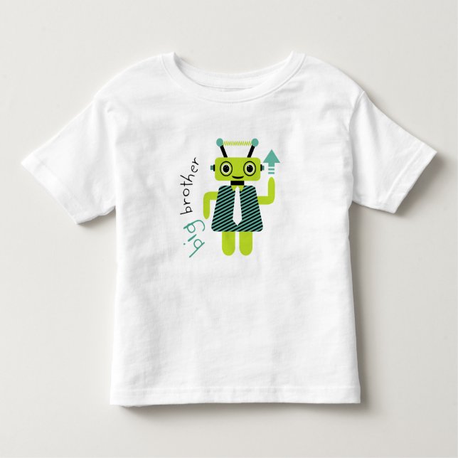 Big Brother Beep Beep the Robot Toddler T-Shirt (Front)