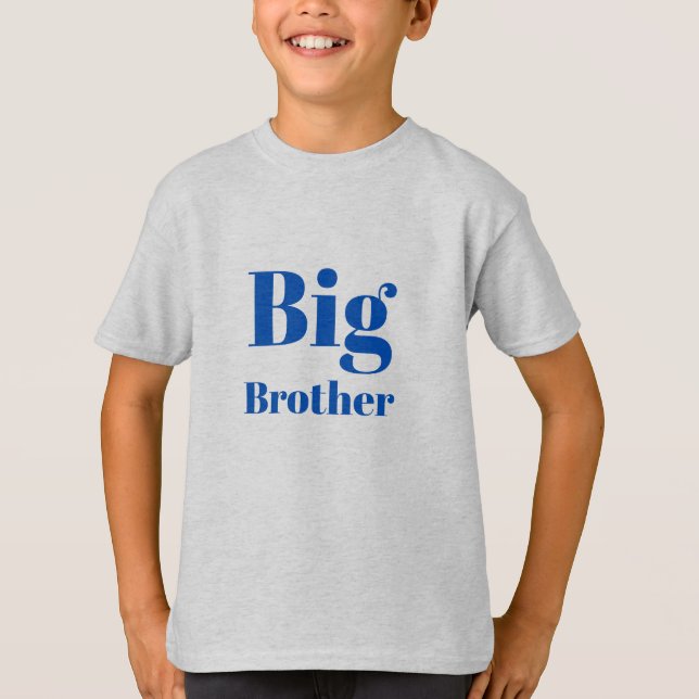Big Brother Blue letters Boys' T-Shirts (Front)