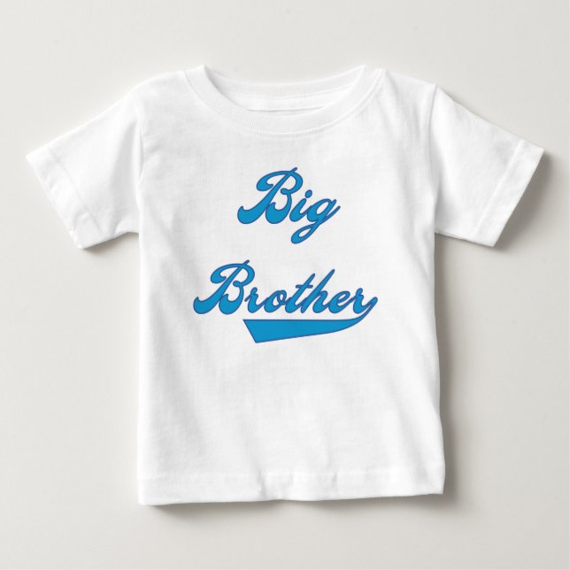 Big Brother Blue Text Baby T-Shirt (Front)