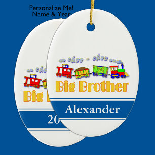 Big Brother Choo Choo Train Ceramic Tree Decoration