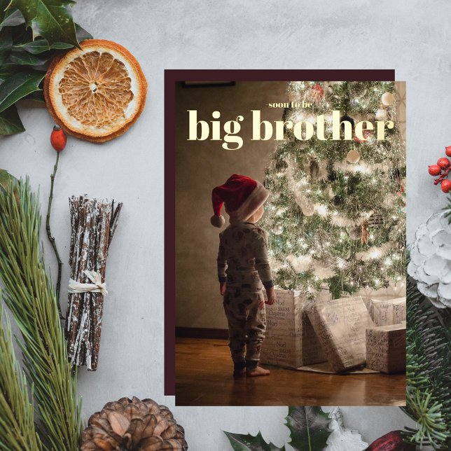 Big Brother Christmas Pregnancy Announcement Card (Creator Uploaded)