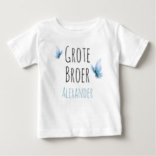 Big brother customizable name with water color but baby T-Shirt