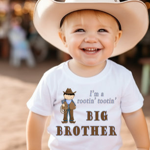 Big Brother Cute Cowboy Rootin' Tootin' Baby T-Shirt
