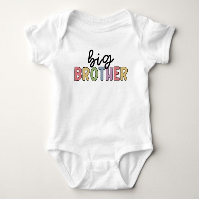 Big Brother Cute Promoted to Brother Baby Bodysuit (Front)
