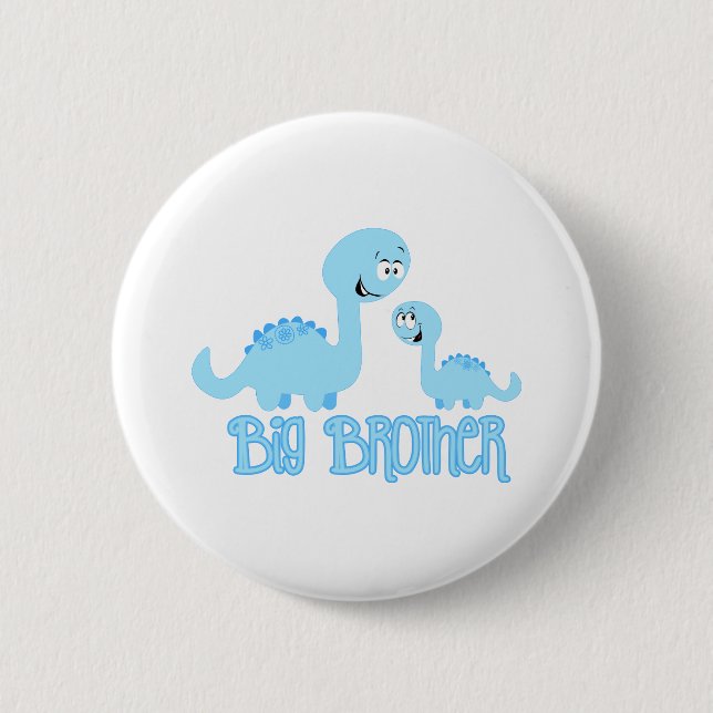 Big Brother Dinosaur 6 Cm Round Badge (Front)