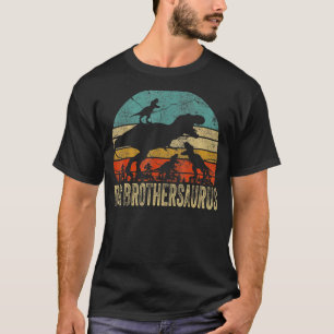 Big Brother Dinosaur Big Brothersaurus 2 Two Kids  T-Shirt