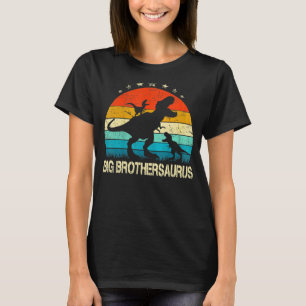 Big Brother Dinosaur Big Brothersaurus 2 Two Kids  T-Shirt