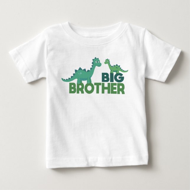 Big brother dinosaur cartoon animal baby T-Shirt (Front)