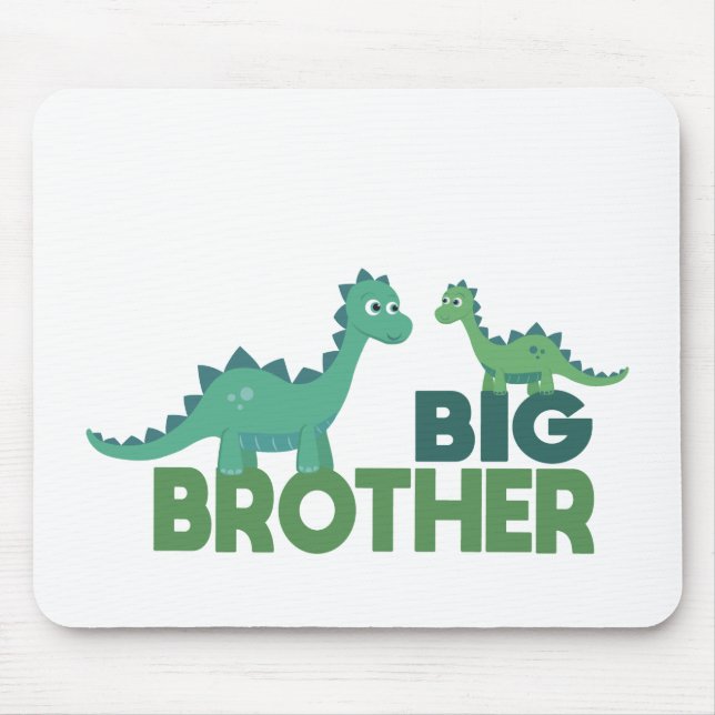 Big brother dinosaur cartoon animal sibling mouse pad (Front)