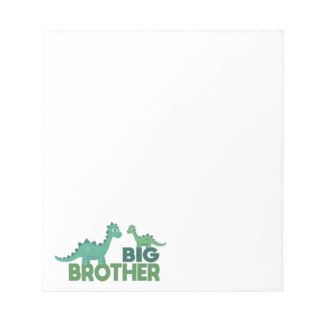 Big brother dinosaur cartoon animal sibling notepad (Front)