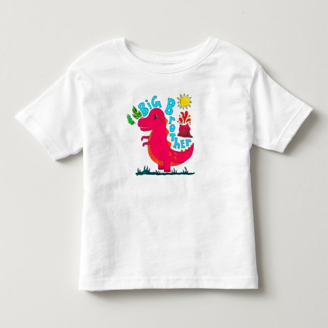 "Big Brother" Dinosaur Toddler T-shirt (Front)