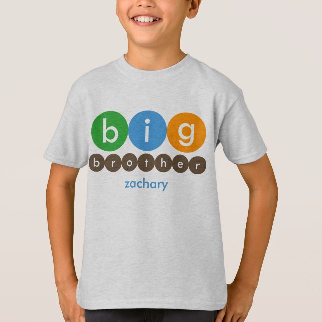 Big Brother Dots Personalised T-Shirt (Front)