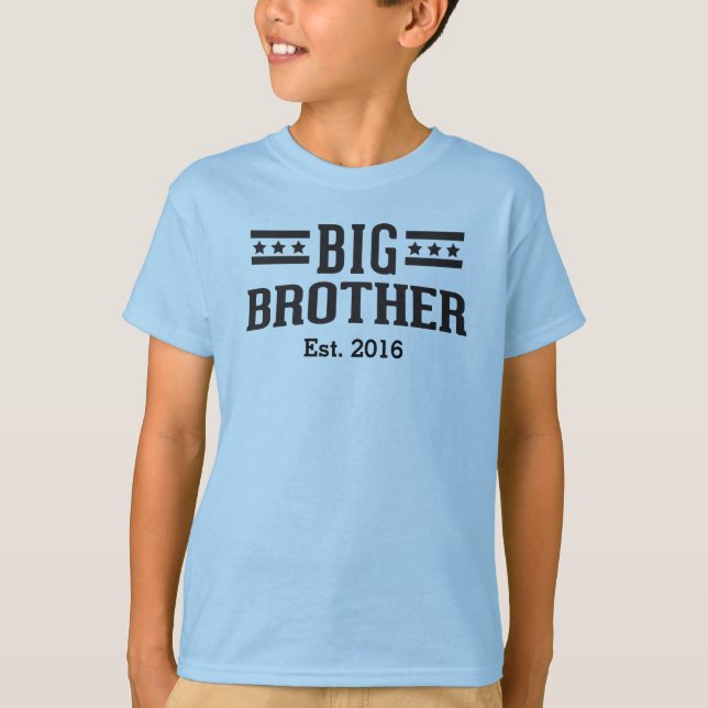 Big Brother Established Year Customisable T-Shirt (Front)