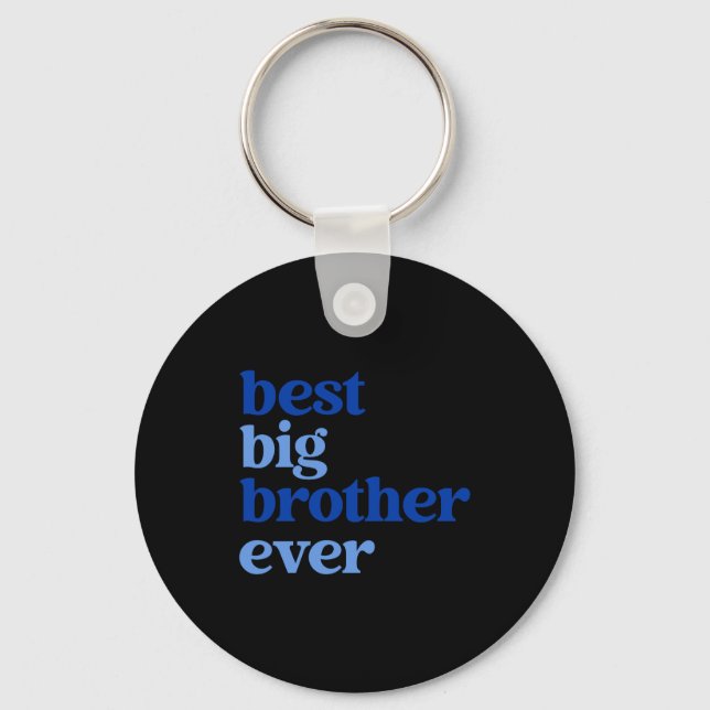 Big Brother Ever Gray With Blue Text Boys _2  Key Ring (Front)