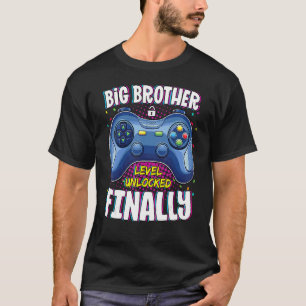 Big Brother Finally Big Bro Gamer Promoted Son T-Shirt