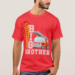 Big Brother Fire Truck Short Sleeved For Toddlers T-Shirt