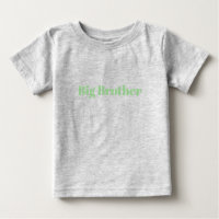 Big Brother green custom name text cute Baby 