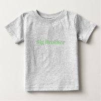 Big Brother green custom name text cute Baby