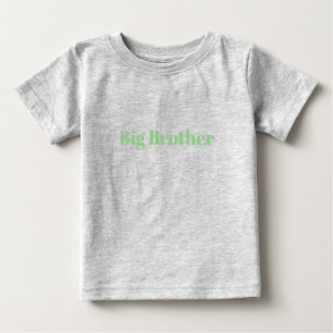 Big Brother green custom name text cute Baby  T-Shirt