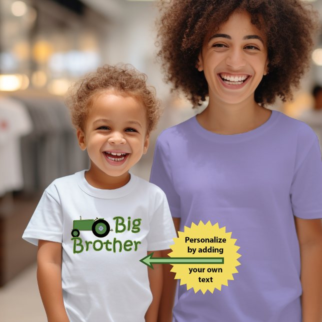 Big Brother Green Farm Tractor Toddler T-Shirt (Creator Uploaded)