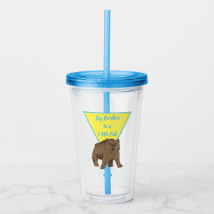 Big Brother Grizzly Bear Cub Acrylic Tumbler