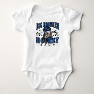Big Brother Hockey Camp Blue Helmet Baby Bodysuit