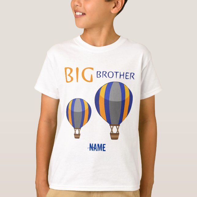 Big Brother Hot Air Balloon Personalised T-Shirt (Front)