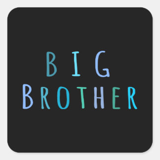 Big Brother in blue Square Sticker
