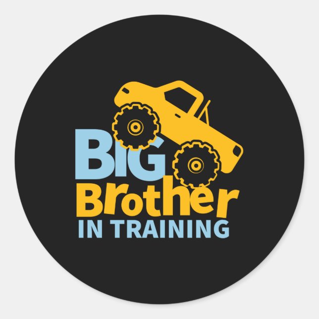 Big Brother In Training Classic Round Sticker (Front)
