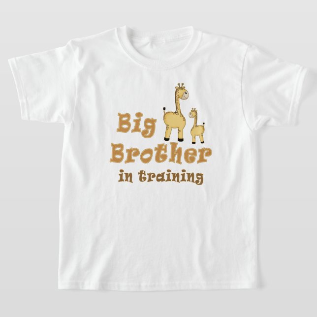 Big Brother In Training Giraffe T-Shirt (Laydown)
