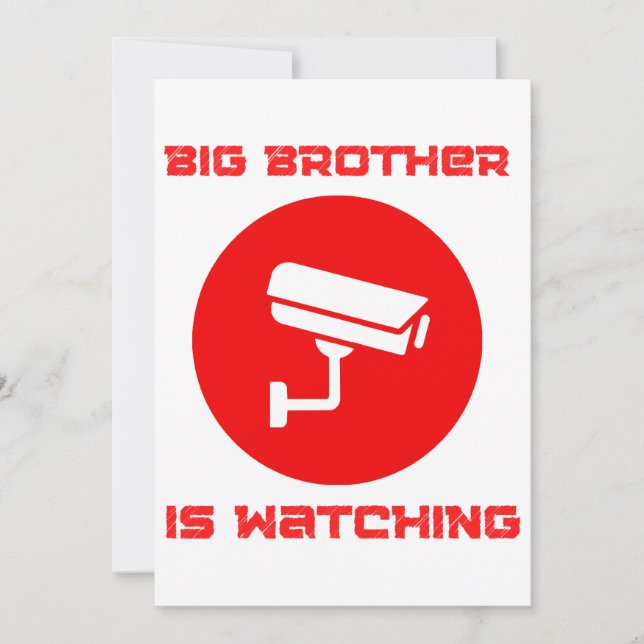 Big Brother is Watching  1984 ingsoc Invitation (Front)