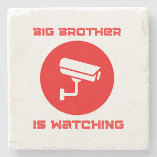 Big Brother is Watching 1984 ingsoc Stone Coaster