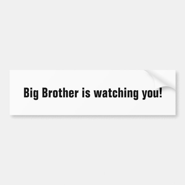 Big brother is watching you bumper sticker (Front)