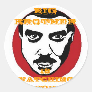 BIG BROTHER IS WATCHING YOU CLASSIC ROUND STICKER