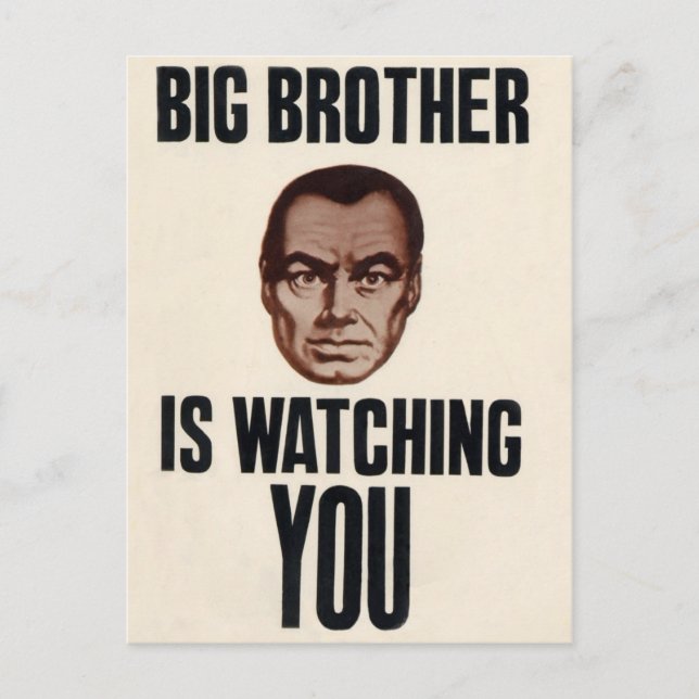 Big Brother is watching you! Postcard (Front)