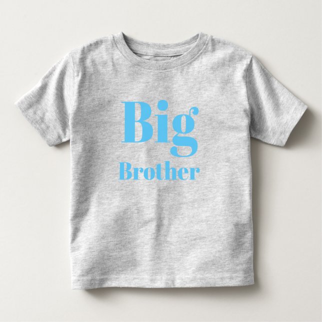 Big Brother Light Blue letters cute Toddler T-Shirt (Front)