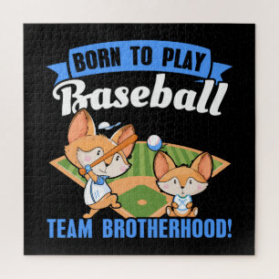 Big Brother Little Brother - Baseball Players Jigsaw Puzzle