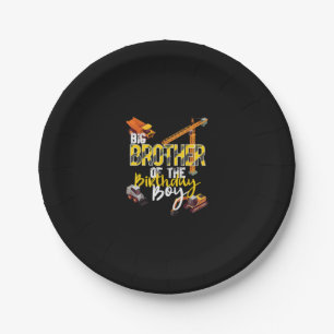 Big Brother Of Birthday Boy Constructor Paper Plate