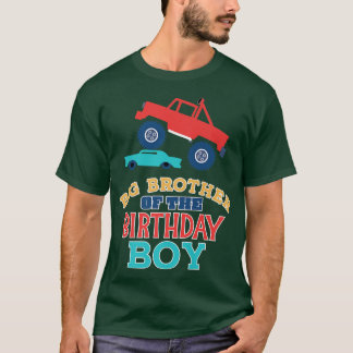 Big Brother Of Birthday Boy Monster Truck Matching T-Shirt