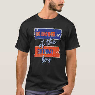 Big Brother Of Birthday Boy Travel Theme Matching T-Shirt
