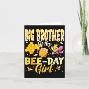 Big Brother Of The Bee Day Girl Birthday Family Ma Card