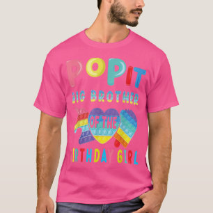 big brother of the Birthday Girl Pop It Unicorn Bi T-Shirt
