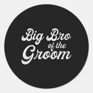 Big Brother Of The Groom Shirts For Men Boys1  Classic Round Sticker