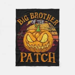 Big Brother Of The Patch Family Group Halloween  Fleece Blanket