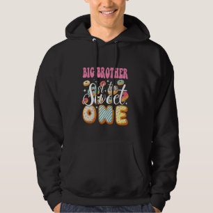 Big Brother Of The Sweet One 1St Birthday Donut Pa Hoodie