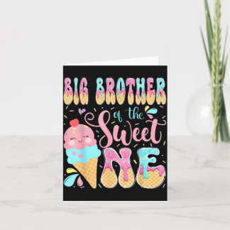 Big Brother Of The Sweet One Ice Cream 1st Card