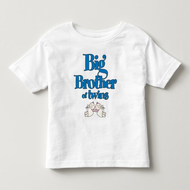 Big Brother of Twin Girls Toddler T-Shirt (Front)
