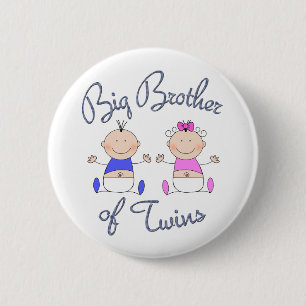 Big Brother of Twins 6 Cm Round Badge