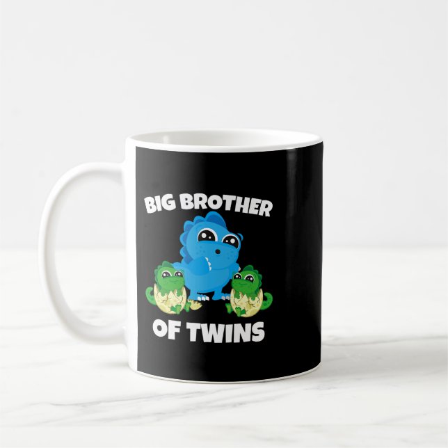 Big Brother Of Twins New Brother Sibling Coffee Mug (Left)